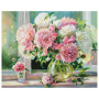 Картина по номерам 40х50 см, ОСТРОВ СОКРОВИЩ "Пионы", на подрамнике, акрил, кисти - Картины по номерам