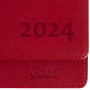 Планинг датированный 2024 305х140 мм, GALANT "Ritter", под кожу, красный, 114820 - Планинги