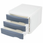 Бокс с 3 выдвижными лотками, корпус светлый, лотки серые, 235х300х355 мм, BRAUBERG "Office-Expert", 238040 - Блоки закрытых лотков для бумаг