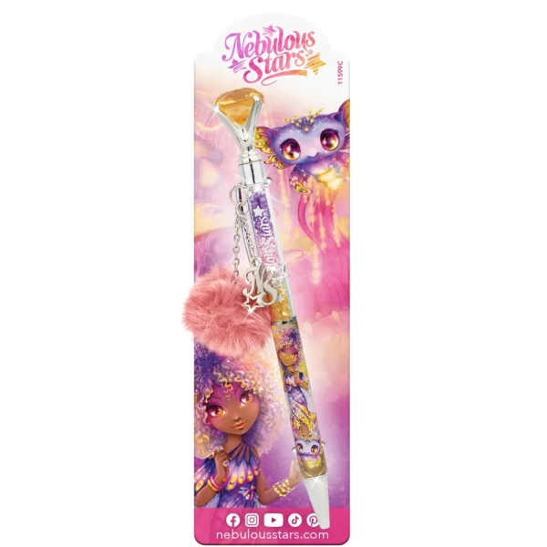 Серия: Orelia. Ручка шариковая с помпоном и кристаллами - Ручки