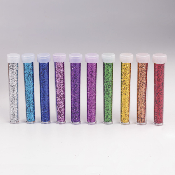 Блестки (глиттер) для декора, поделок, DIY, творчества, оформления, ОСТРОВ СОКРОВИЩ, НАБОР 10 цветов по 4 грамма, блистер, 662229 - Блестки для декора