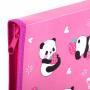 Папка для труда на молнии ЮНЛАНДИЯ А4, 1 отделение, откидная планка, органайзер, "Panda time", 270983 - Папки для тетрадей и уроков труда