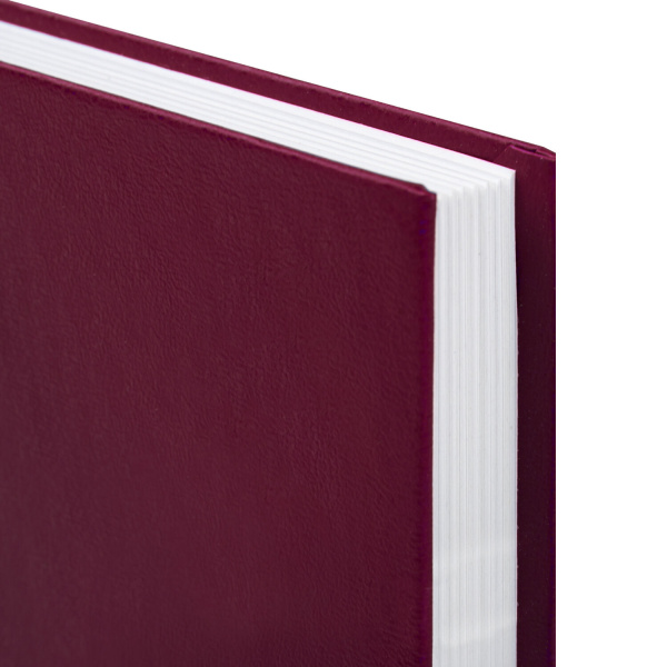 Ежедневник недатированный А5 145х215 мм BRAUBERG бумвинил, 160 л., бордовый, 126541 - Ежедневники с твердой обложкой