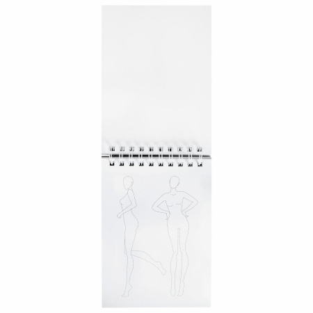 Скетчбук, С ШАБЛОНАМИ ФИГУР, бумага 160 г/м2, 145х205 мм, 60 л., гребень, подложка, BRAUBERG ART, 115073 - Альбомы, скетчбуки и бумага для графики и эскизов