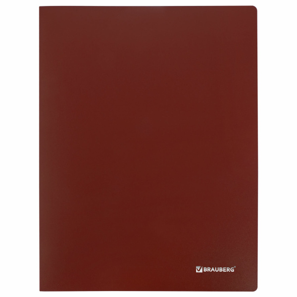 Папка 20 вкладышей BRAUBERG "Office", красная, 0,5 мм, 271325 - Папки с вкладышами (файлами)