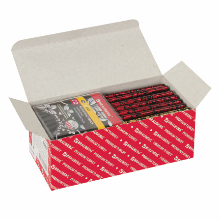 Карандаш чернографитный BRAUBERG "PREMIUM TURKEY", 1 шт., "Lily", НВ, ассорти, дисплей,181564 - Карандаши чернографитные