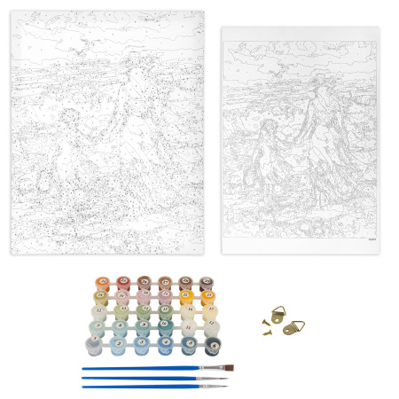 Картина по номерам 40х50 см, ОСТРОВ СОКРОВИЩ "На прогулке с мамой", на подрамнике, акрил, 662909 - Картины по номерам