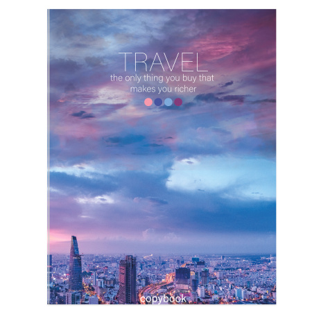 Тетрадь на кольцах А5 (165х215 мм), 120 листов, твердый картон, клетка, BRAUBERG, Travel, 404080 - Тетради на кольцах и сменные блоки к ним