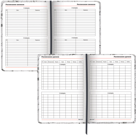 Ежедневник учителя специализированный А5 (215х145 мм) BRAUBERG, 144 л., кожзам, "Моноколор", 112710 - Ежедневники с твердой обложкой