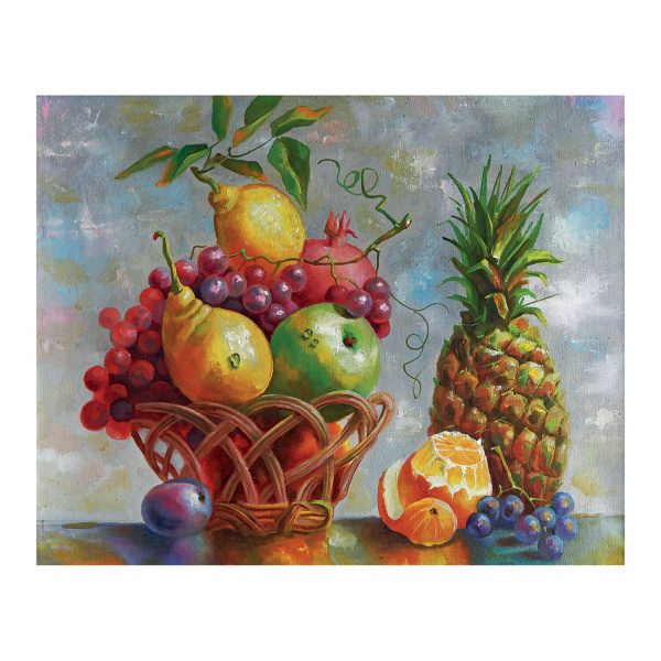 Холст на картоне с контуром BRAUBERG ART CLASSIC "НАТЮРМОРТ", 30х40см, грунтованный, хлопок, 191548 - Холсты