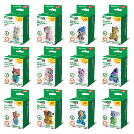 ФИГУРКА ИЗ ГИПСА с красками и кистью для росписи, ассорти, BRAUBERG KIDS, 665203, 1 шт - Наборы для рукоделия