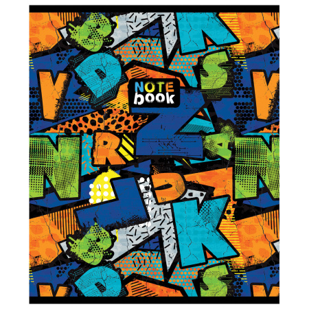 Тетрадь А5 48 л. ПЗБМ, скоба, клетка, выборочный TWIN лак, "Сити-Арт" (5 видов), 028992 - Тетради 40-48 листов