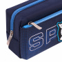 Пенал ЮНЛАНДИЯ, 2 отделения, полиэстер, "Super", синий, 21х6х9 см, 270277 - Пеналы мягкие