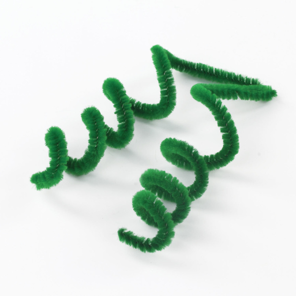 Проволока синельная для творчества "Пушистая", зеленая, 30 шт., 0,6х30 см, ОСТРОВ СОКРОВИЩ, 661535 - Проволока синельная (пушистая)