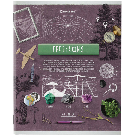 Тетради предметные, КОМПЛЕКТ 10 ПРЕДМЕТОВ, "COLLAGE", 48 листов, TWIN лак, BRAUBERG, 404030 - Тетради предметные