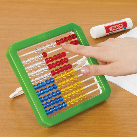 Счеты детские ПИФАГОР "Учись считать!", 160х160 мм, 105857 - Счетные палочки и счеты