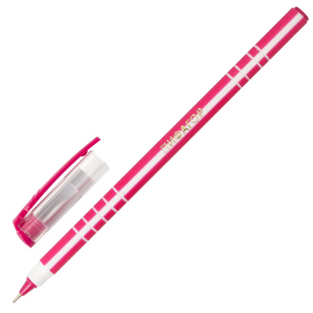 Ручка шариковая масляная ПИФАГОР "Softy", СИНЯЯ, корпус ассорти, узел 0,7 мм, линия письма 0,35 мм, 143020 - Ручки шариковые неавтоматические