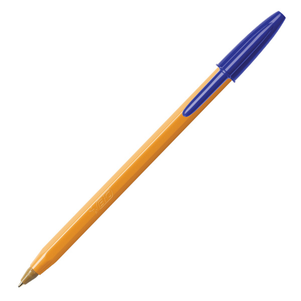 Ручка шариковая BIC "Orange", СИНЯЯ, корпус оранжевый, узел 0,8 мм, линия письма 0,3 мм, 8099221 - Ручки шариковые неавтоматические