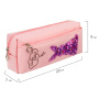 Пенал-косметичка ЮНЛАНДИЯ, 2 отделения, мягкий, "Зайка", розовый, 20х7х9 см, 228988 - Пеналы мягкие