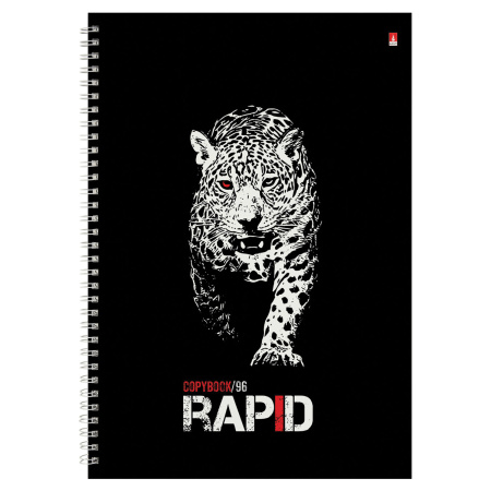 Тетрадь А4, 96 л., АЛЬТ, гребень, клетка, глянцевая ламинация, "Rapid" (3 вида), 7-96-1122 - Тетради формата А4