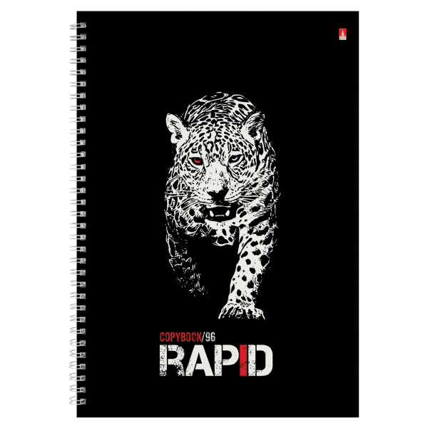 Тетрадь А4, 96 л., АЛЬТ, гребень, клетка, глянцевая ламинация, "Rapid" (3 вида), 7-96-1122 - Тетради формата А4