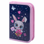 Пенал ПИФАГОР, 1 отделение, ламинированный картон, 19х11 см, "Lovely Bunny", 271501 - Пеналы каркасные
