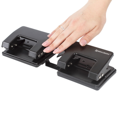 Дырокол металлический на 2-4 отверстия BRAUBERG "HL-4", до 15 л, черный, 221160 - Дыроколы на 4 отверстия