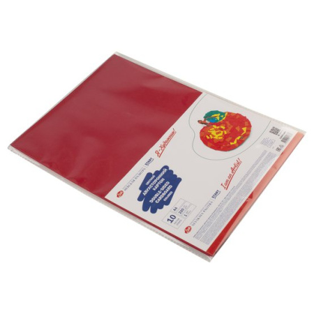 Набор цветного картона "Я-Художник!", 220 г/м2, А4 , 1 цвет (красный), 10 листов - Цветная бумага