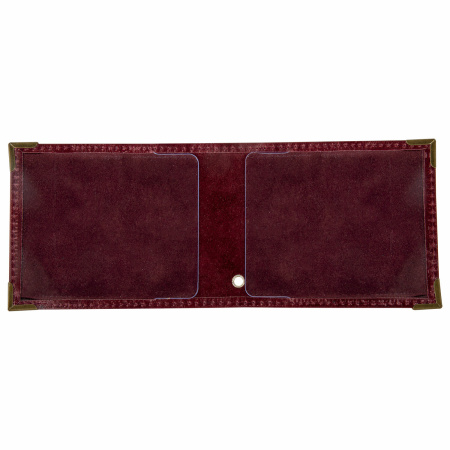 Обложка для удостоверения натуральная кожа пулап, герб + "УДОСТОВЕРЕНИЕ", бордовая, BRAUBERG, 238200 - Обложки для документов