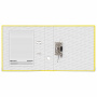 Папка-регистратор BRAUBERG с покрытием из ПВХ, 80 мм, с уголком, желтая (удвоенный срок службы), 227194 - Папки-регистраторы с арочным механизмом