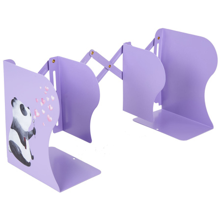 Подставка-держатель для книг и учебников BRAUBERG KIDS "Panda", раздвижная, металлическая, 238064 - Подставки для книг