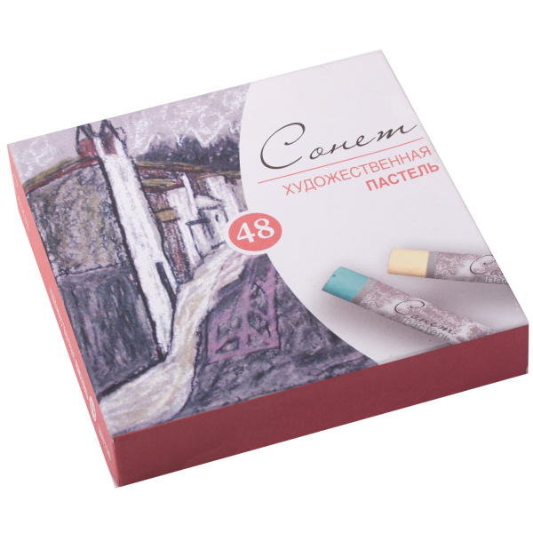 Пастель сухая художественная "Сонет", 48 цветов, круглое сечение