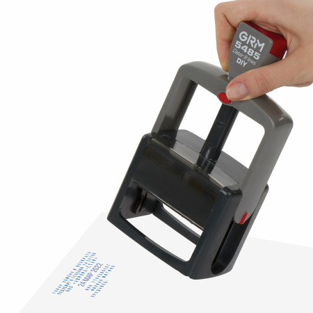 Датер самонаб. 6 строк+дата, оттиск 69х49 мм синий, GRM 5485 HUMMER,КАССА В КОМПЛЕКТЕ, 112000120 - Датеры