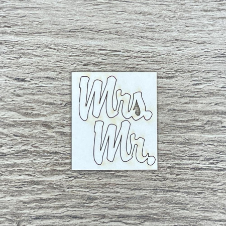 Чипборд надпись "mr. mrs." толщина 1,55 мм