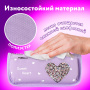 Пенал-косметичка ЮНЛАНДИЯ, 2 отделения, полиэстер, "Heart", фиолетовый, 21х6х9 см, 270259 - Пеналы мягкие