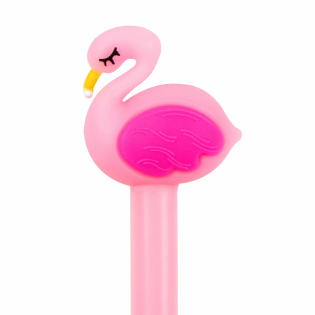 Ручка с топпером шариковая ЮНЛАНДИЯ "Лебедь", корпус ассорти, СИНЯЯ, пишущий узел 0,7 мм, 143801 - Ручки фигурные