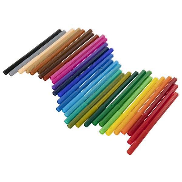 Фломастеры 30 ЦВЕТОВ CENTROPEN "Washable", смываемые, вентилируемый колпачок, 7790/30TP, 7 7790 3085 - Фломастеры классические