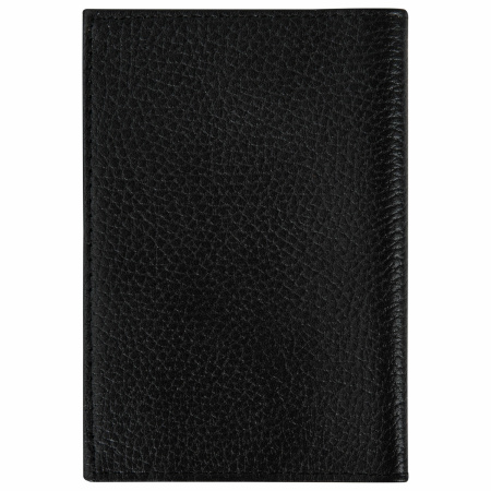 Обложка для паспорта натуральная кожа флоттер, "PASSPORT", кожаный уголок, черная, BRAUBERG, 238192 - Обложки для паспорта