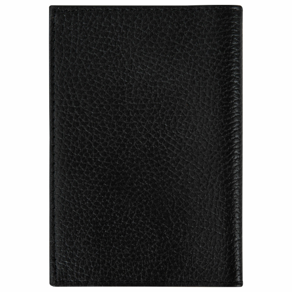Обложка для паспорта натуральная кожа флоттер, "PASSPORT", кожаный уголок, черная, BRAUBERG, 238192 - Обложки для паспорта