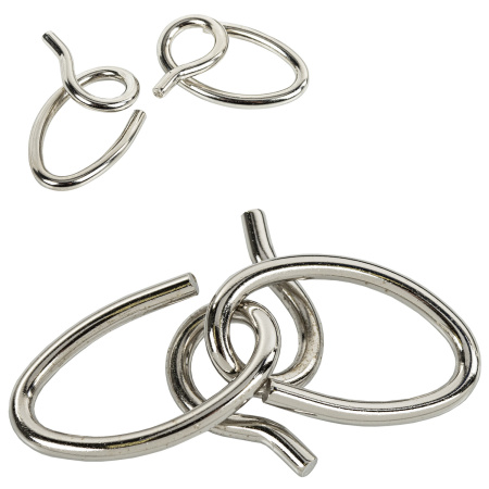 Головоломки металлические большие ЗОЛОТАЯ СКАЗКА, набор 16 штук, разные уровни сложности, 664928 - Игрушки развивающие