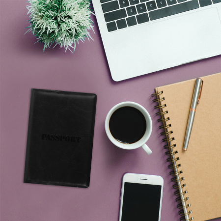 Обложка для паспорта STAFF, полиуретан под кожу, "ПАСПОРТ", черная, 237599 - Обложки для паспорта