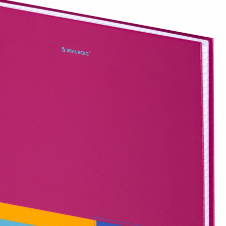 Тетрадь А4, 80 л., BRAUBERG, гребень, клетка, обложка твердая, "Color", 404055 - Тетради формата А4