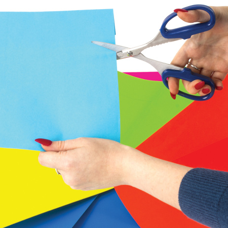 Ножницы для хобби и рукоделия ОСТРОВ СОКРОВИЩ 165 мм, 3-х сторонняя заточка, синие, 237106 - Ножницы для хобби и рукоделия