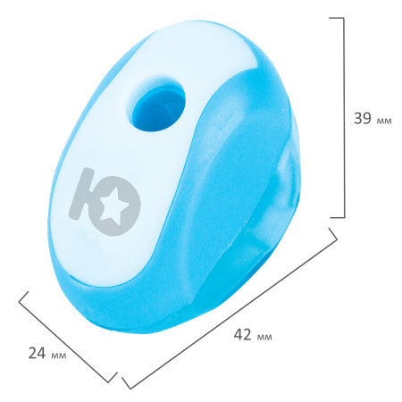 Точилка ЮНЛАНДИЯ "Космолет", с контейнером, пластиковая, корпус ассорти, 228441 - Точилки ручные