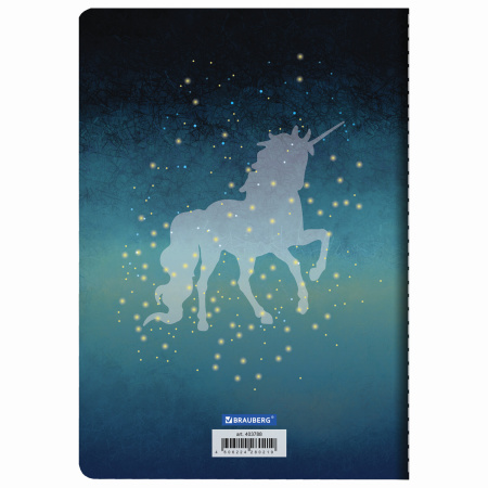 Тетрадь 40 л. в клетку обложка SoftTouch, фольга, бежевая бум. 70 г/м2, сшивка, А5 (147х210 мм), FAIRY TALE, BRAUBERG, 403788 - Тетради 40-48 листов