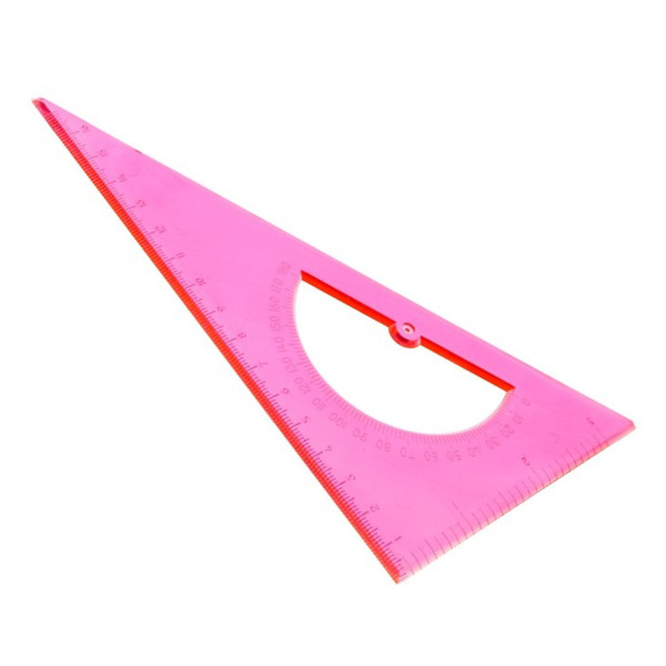 Треугольник пластиковый 30х16 см, "Neon Crystal", тонированный, прозрачный, неоновый, ассорти, ТК01 - Треугольники