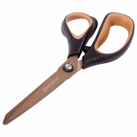 Ножницы BRAUBERG "Heavy Duty", 210 мм, суперпрочные, титановое покрытие, 2-х сторонняя заточка, 236790 - Ножницы универсальные