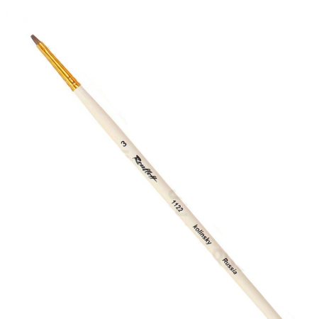 Кисть Roubloff колонок плоская №3 ручка длинная 1122