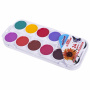 Краски акварельные ЮНЛАНДИЯ "ЮНЫЙ ВОЛШЕБНИК", медовые, 24 цвета, круглые кюветы, пластик, 192359 - Краски для детского творчества