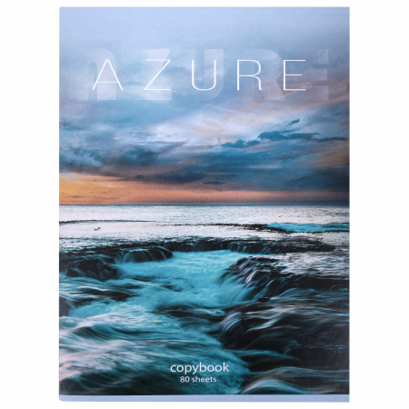 Тетрадь А4, 80 л., STAFF "Basic", скоба, клетка, офсет №2 ЭКОНОМ, обложка картон, "Ocean", 404044 - Тетради формата А4